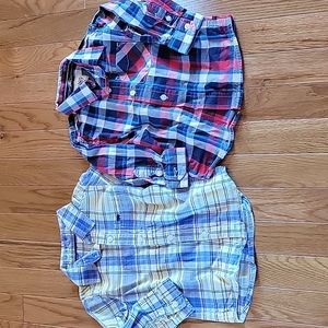 *3/$15*  Long Sleeve Button Up Plaid Shirts 18M